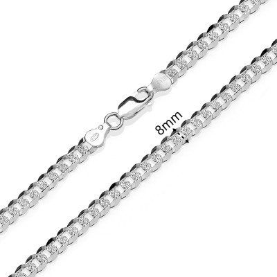 Łańcuszek srebrny Ag925 pancerka 1102-180pave