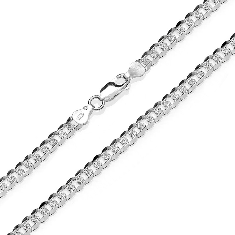 Łańcuszek srebrny Ag 925 pancerka 1102-160pave