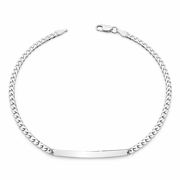 Srebrna bransoletka męska Pancerka z blaszką BL140