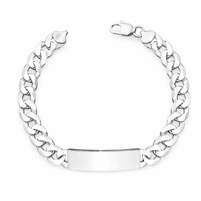 Srebrna bransoleta pancerka z blaszką r.23 BL180