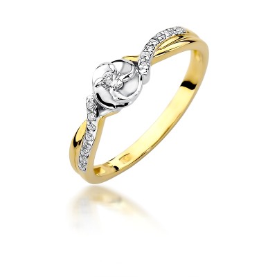 Pierścionek Au585 z diamentami W-420/0.12CT