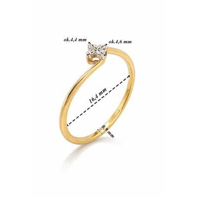 Pierścionek Au 585 z brylantem 0.06ct