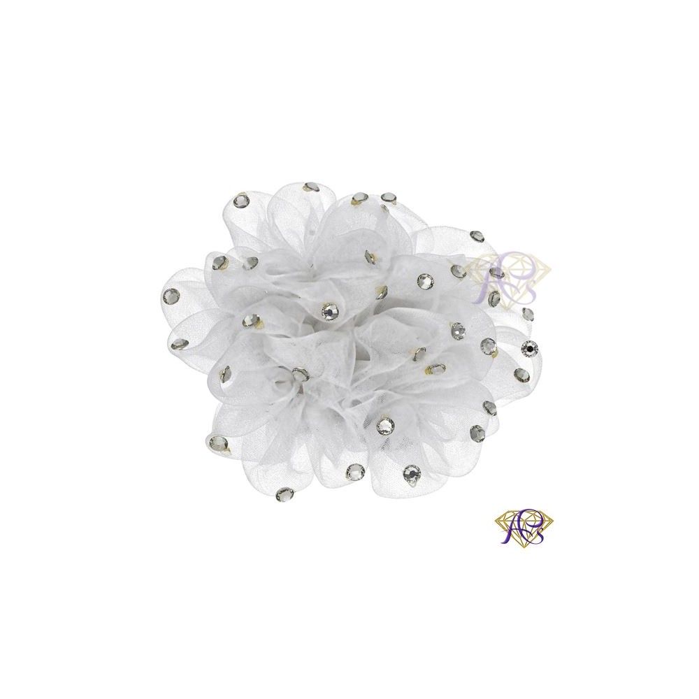 Broszka  - spinka kwiatek z kryształkami