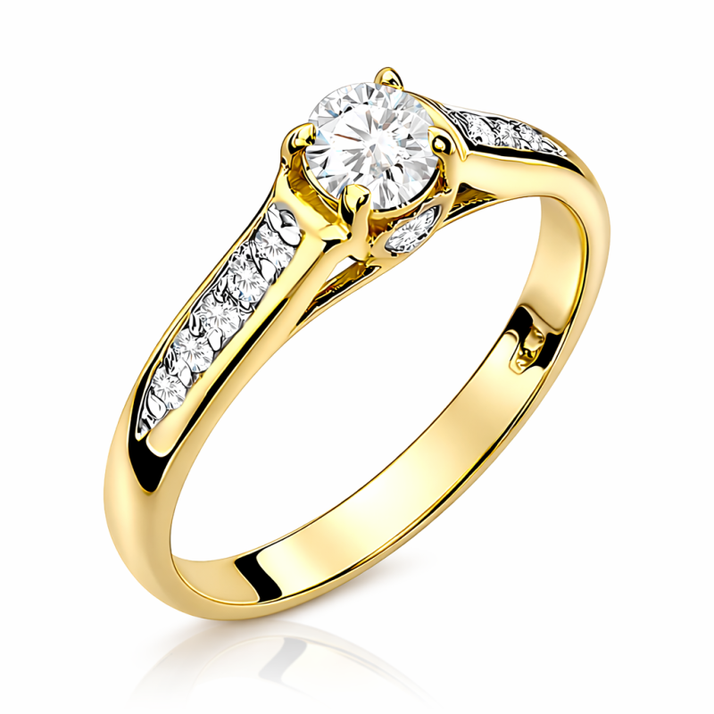 Pierścionek Au 585 z diamentami W0016 0,33ct