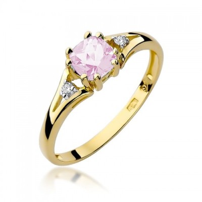 Pierścionek złoty Au585 z Topazem W0044