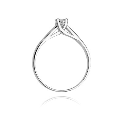 Pierścionek Au 585 z diamentem 0.10ct W-70 