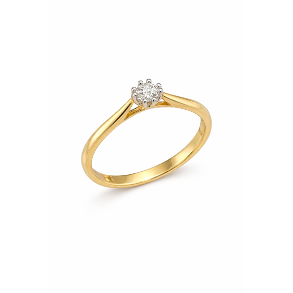 Pierścionek Au585 z diamentem JAR37931Y/0.15CT 
