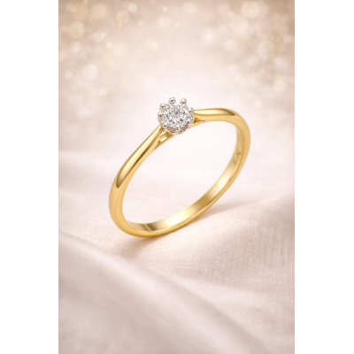 Pierścionek Au585 z diamentem JAR37931Y/0.15CT 