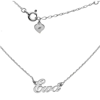 Naszyjnik srebrny Ag 925 rodowany imię Ewa