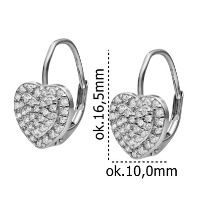 Kolczyki srebrne Ag 925 serduszka IM0800125ER