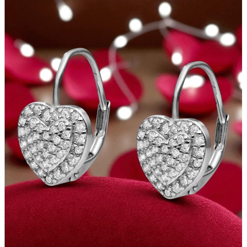 Kolczyki srebrne Ag 925 serduszka IM0800125ER