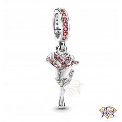 Charms srebrny Ag 925 Róża z cyrkoniami 270222CHR