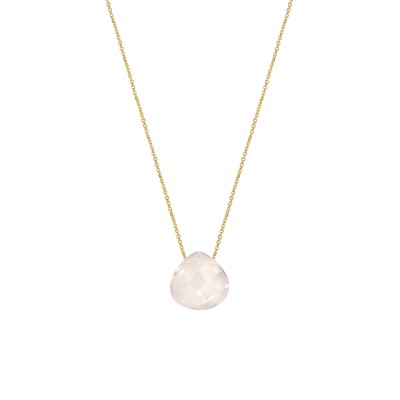 Naszyjnik złoty Au 585 Pink Quartz