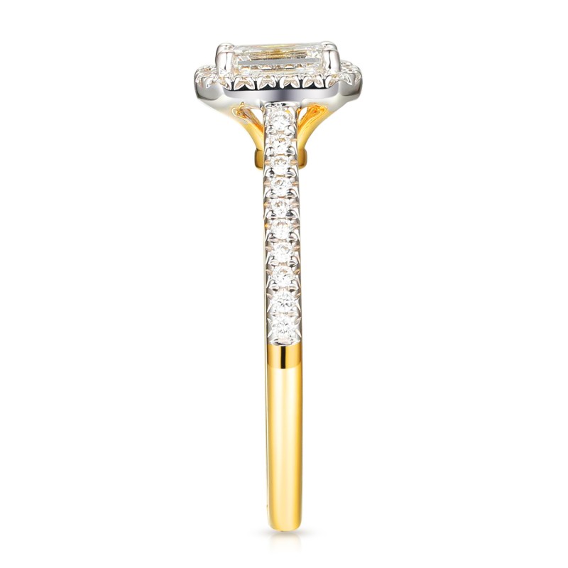 Pierścionek złoty Au585 zdiamentemi laboratoryjnym