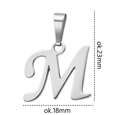 Literka srebrna M wisior Ag 925 SLT36R