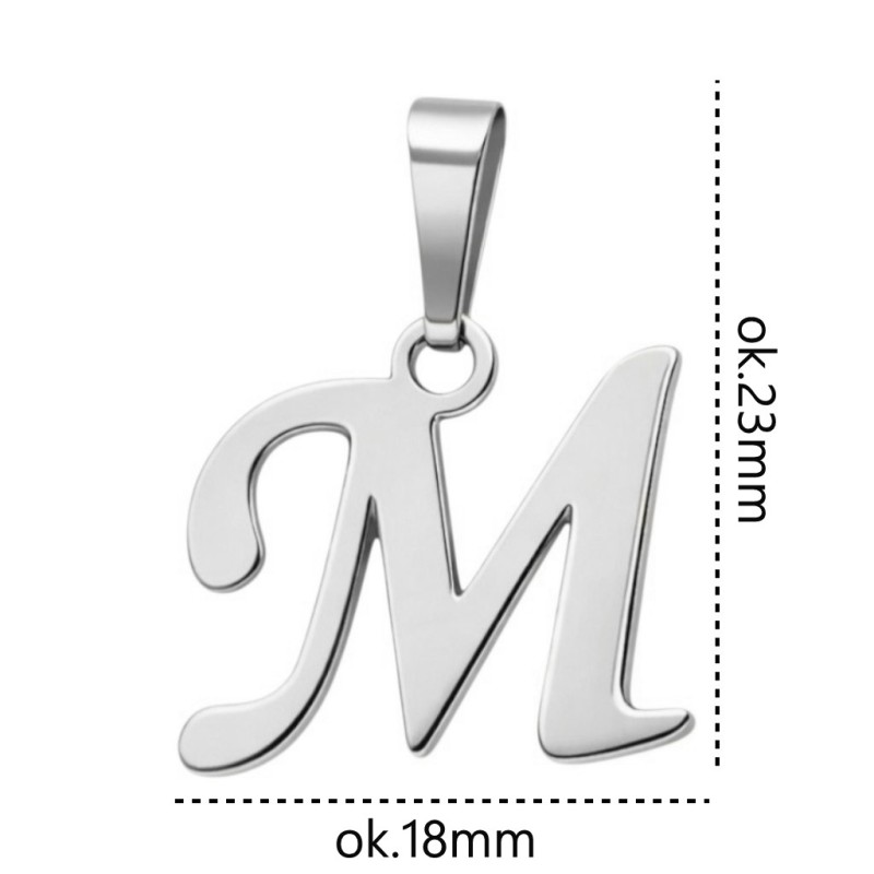 Literka srebrna M wisior Ag 925 SLT36R