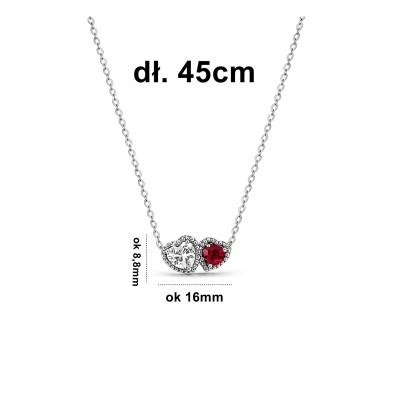Naszyjnik srebrny Ag 925 Serce IM1040525NR_R