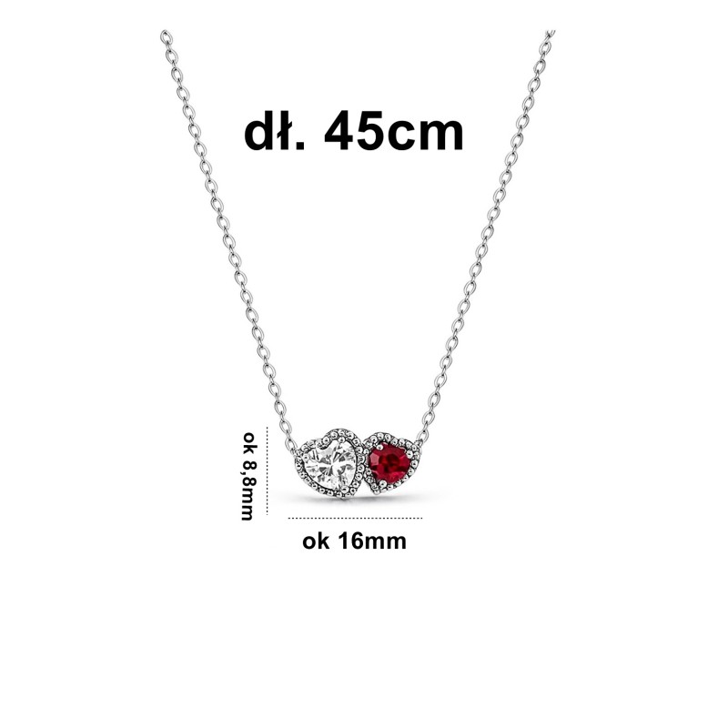 Naszyjnik srebrny Ag 925 Serce IM1040525NR_R