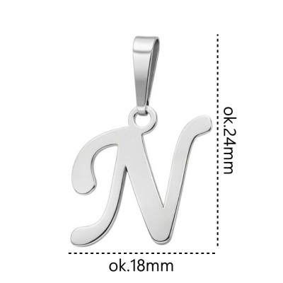 Literka srebrna N wisior Ag 925 SLT24R