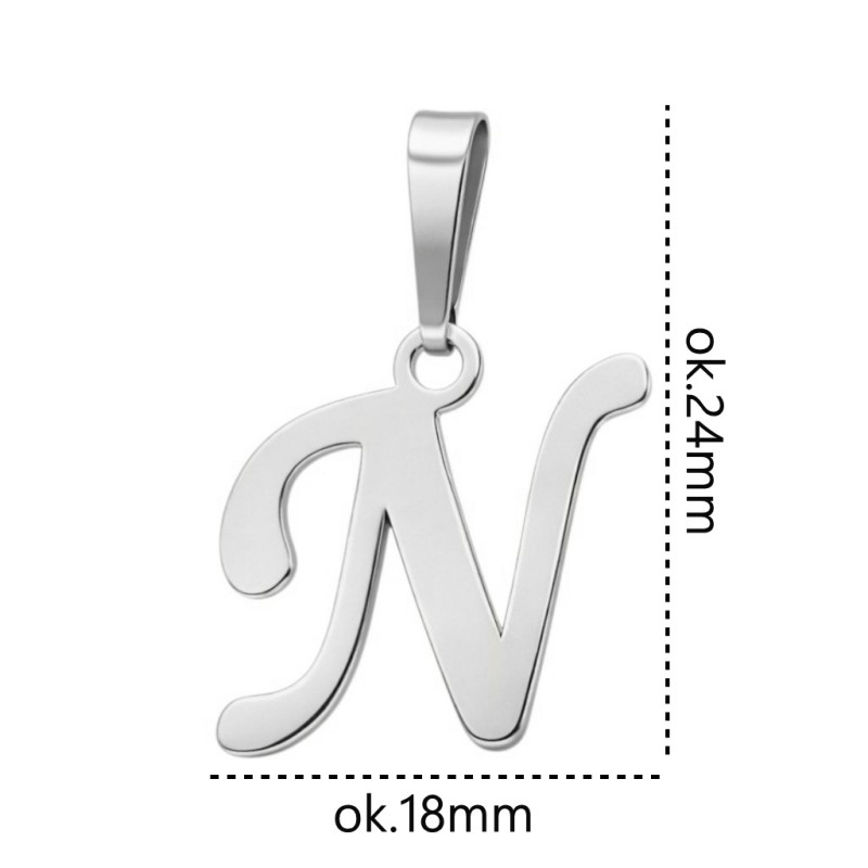 Literka srebrna N wisior Ag 925 SLT24R