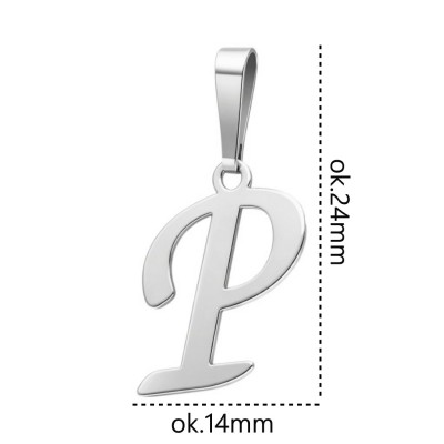 Literka srebrna P wisior Ag 925 SLT26R