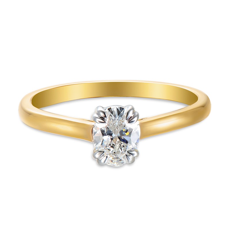 Pierścionek złoty Au585 z diamentem laboratoryjnym