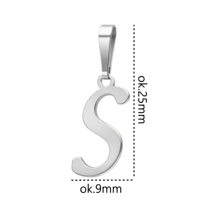 Literka srebrna S wisior Ag 925 SLT28R