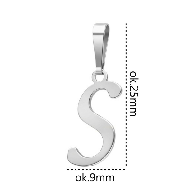 Literka srebrna S wisior Ag 925 SLT28R