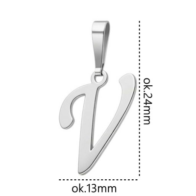 Literka srebrna V wisior Ag 925 SLT31R