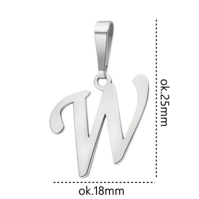 Literka srebrna W wisior Ag 925 SLT14R