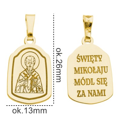 Medalik srebrny Ag 925 Święty Mikołaj MDC002G