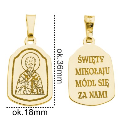 Medalik srebrny Ag 925 Święty Mikołaj MDC002GM
