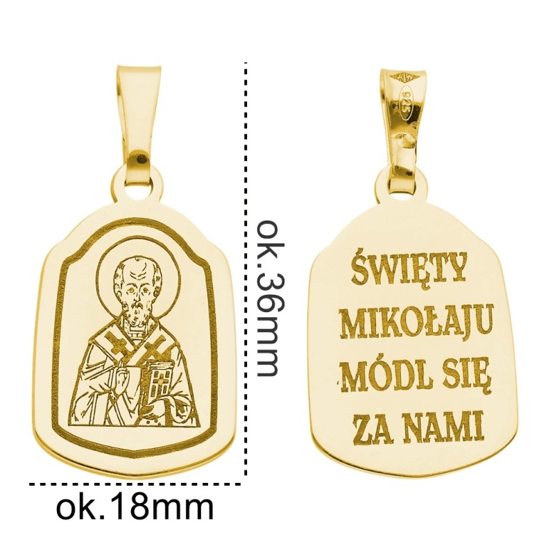 Medalik srebrny Ag 925 Święty Mikołaj MDC002GM