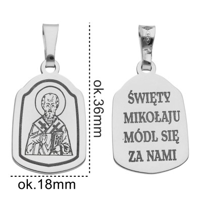 Medalik srebrny Ag 925 Święty Mikołaj MDC002RM