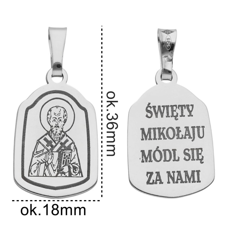 Medalik srebrny Ag 925 Święty Mikołaj MDC002RM