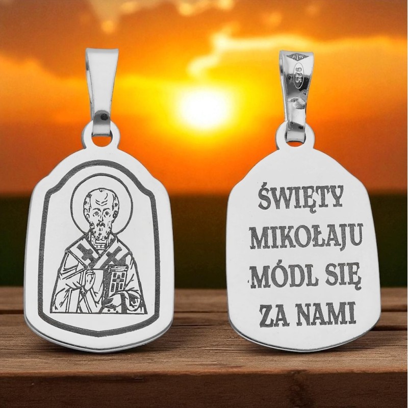 Medalik srebrny Ag 925 Święty Mikołaj MDC002RM