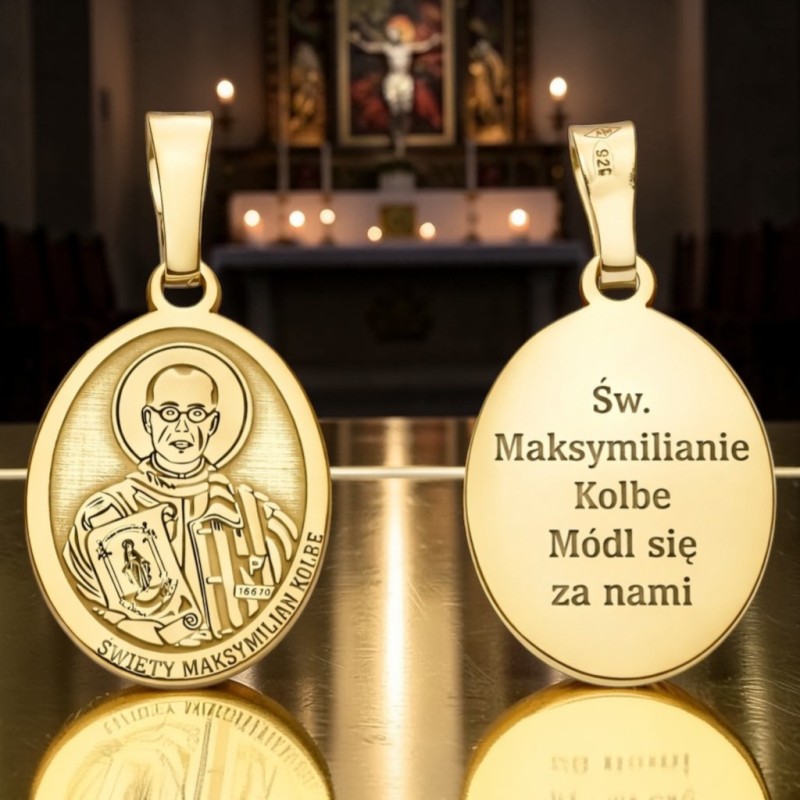 Medalik srebrny Ag925 Św.Maksymilian Kolbe MDC005G