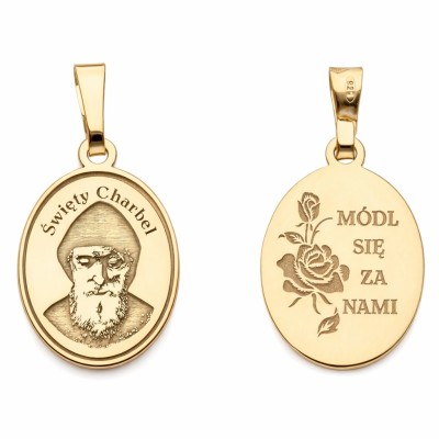Medalik srebrny Ag 925 Święty Charbel MDC007G