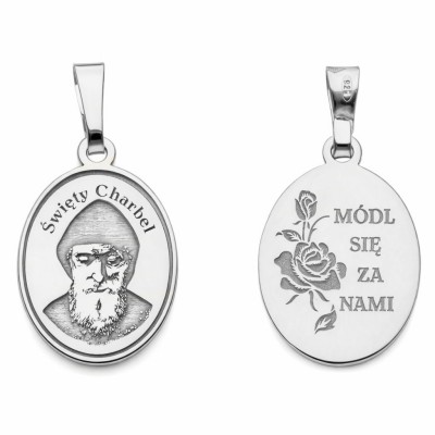 Medalik srebrny Ag 925 Święty Charbel MDC007R