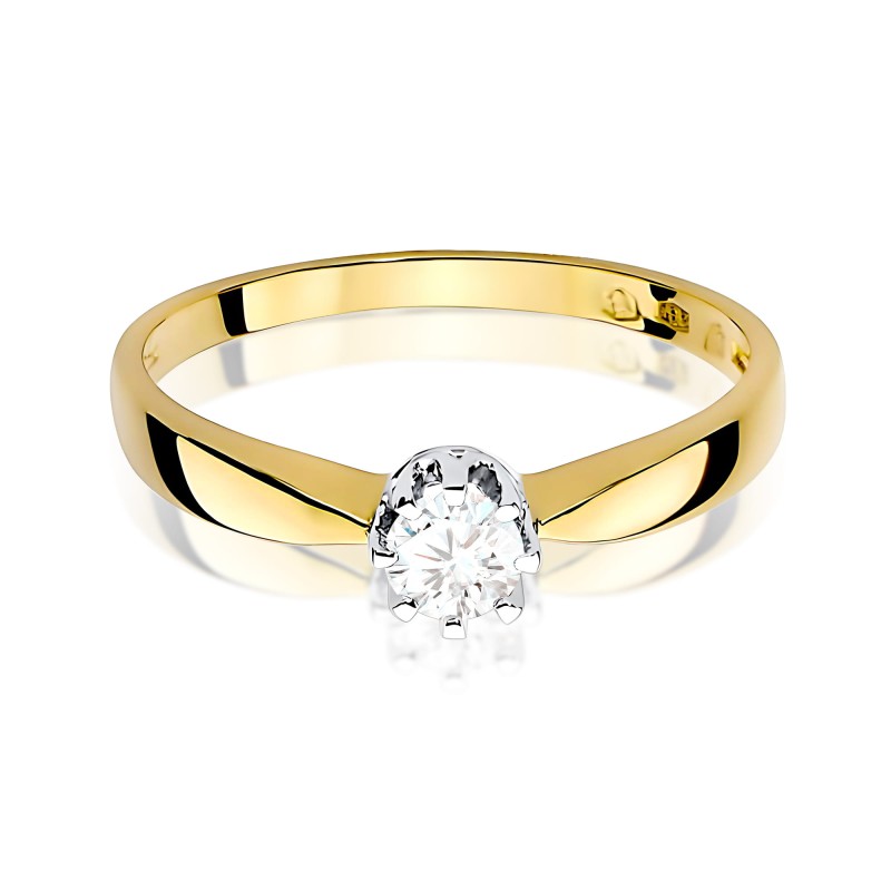 Pierścionek złoty Au 585 z diamentem 0.15ct