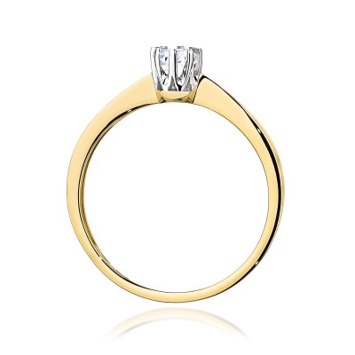 Pierścionek złoty Au 585 z diamentem 0.15ct