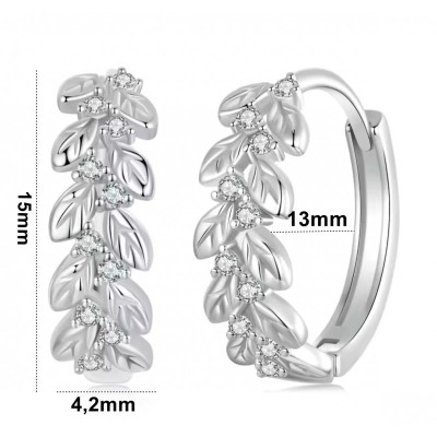 Srebrne kolczyki Ag 925 gałązka IM0980525ER