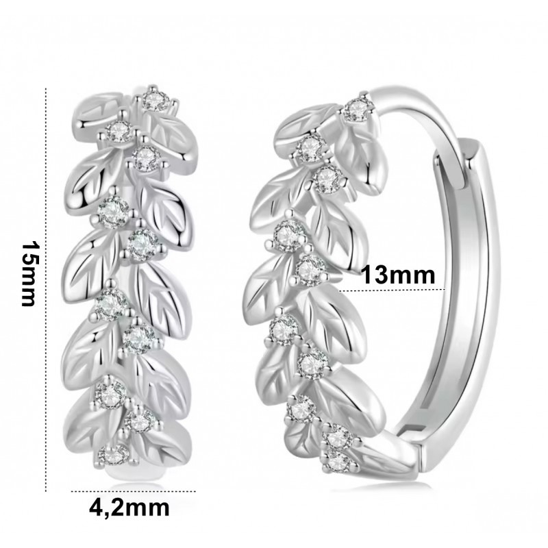 Srebrne kolczyki Ag 925 gałązka IM0980525ER