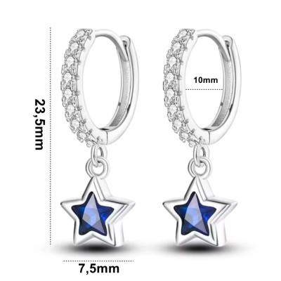 Srebrne kolczyki Ag 925 gwiazdka IM0950525ER