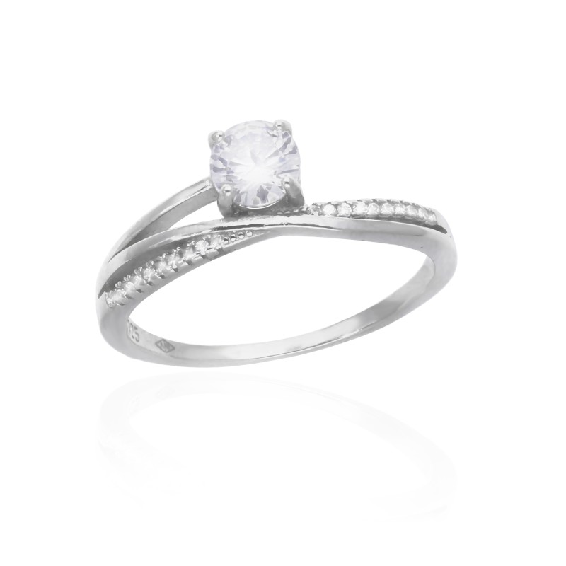 Srebrny pierścionek rodowany Ag 925 IMR0111222