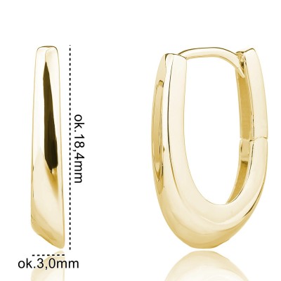 Kolczyki srebrne Ag 925 pozłacane IM0360125EG