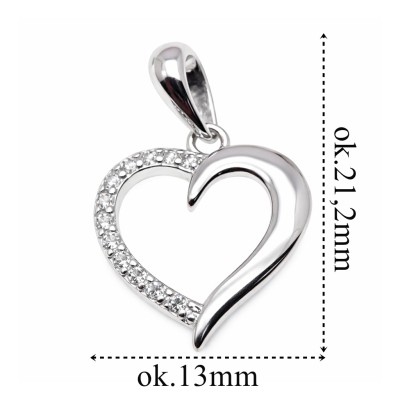 Srebrny wisior Ag 925 Serce IM0331024PR