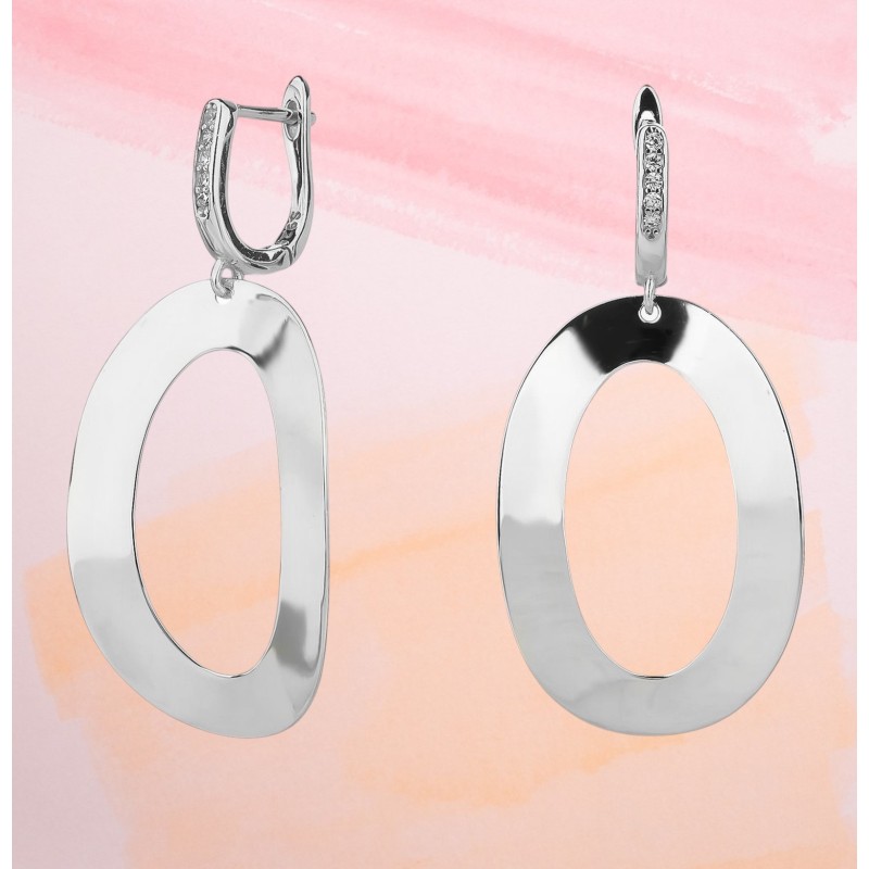 Kolczyki srebrne Ag 925 rodowane IM0160125ER