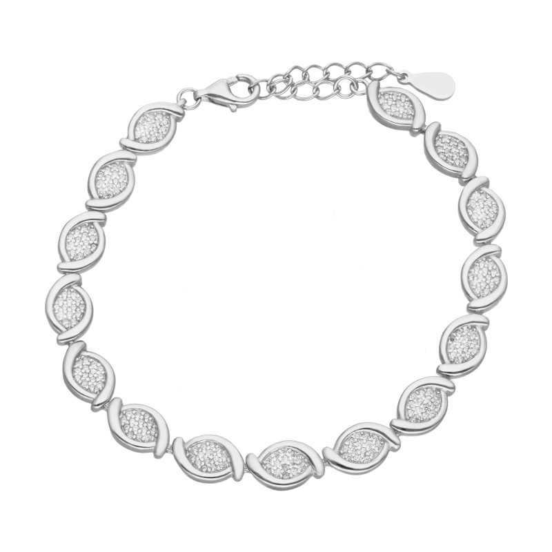 Bransoleta srebrna Ag 925 z cyrkoniami IM1850423BR