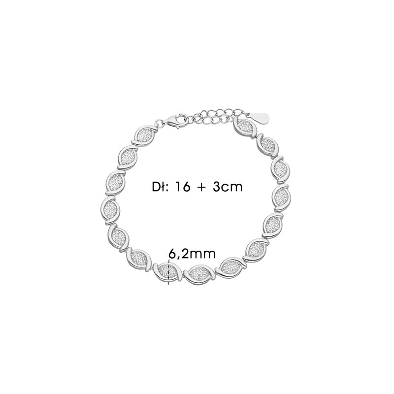 Bransoleta srebrna Ag 925 z cyrkoniami IM1850423BR